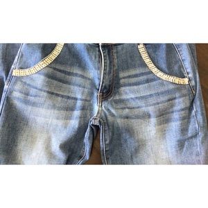 Vocal Non Distressed Jeans with Bling pocket